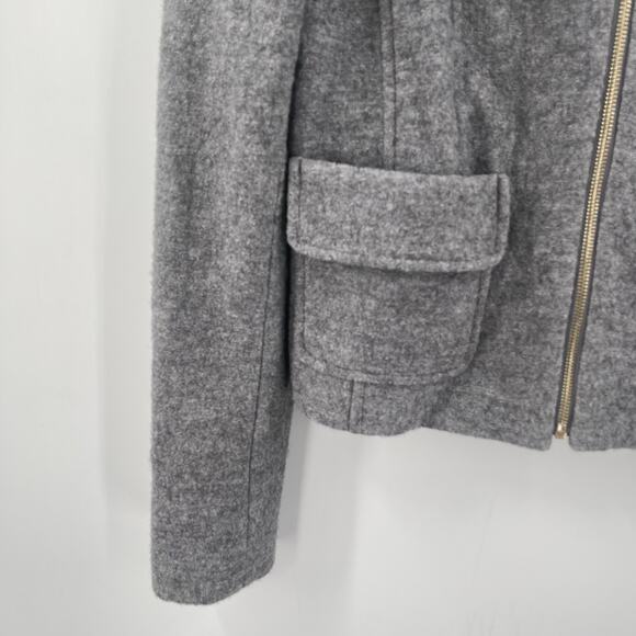 ANN TAYLOR Blazer Size Medium Wool Blend Gray Business Casual Office Work Career - Picture 9 of 13